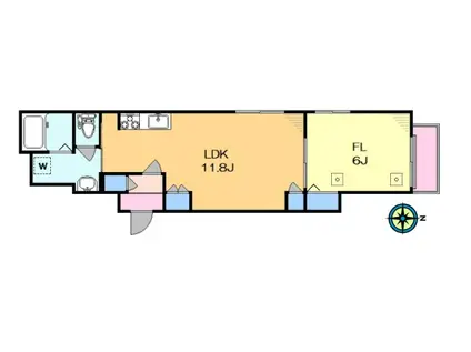 FELICE KITAZAWA(1LDK/1階)の間取り写真