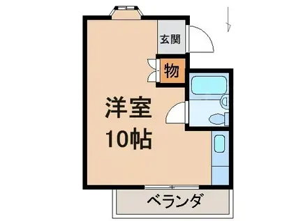 マンションミカド(ワンルーム/1階)の間取り写真