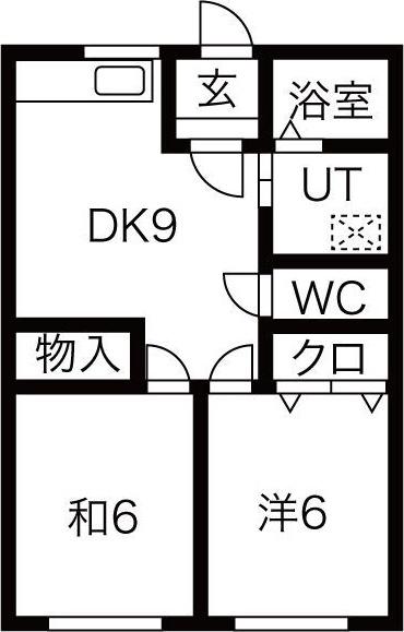 サンエイハイツ(2DK/2階)の間取り写真