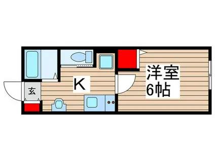 セレーノII(1K/2階)の間取り写真
