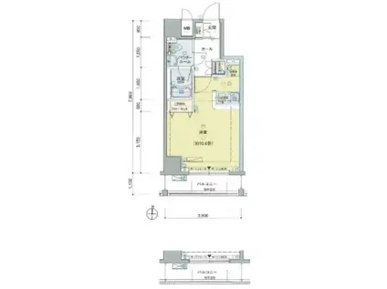 ヴェルト南千住(ワンルーム/3階)の間取り写真