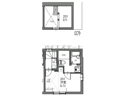 A-SQUARE(1K/2階)の間取り写真