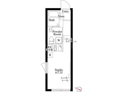 CASA PIAZZA西蒲田(ワンルーム/4階)の間取り写真