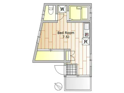 プレゴ学芸大学(ワンルーム/2階)の間取り写真