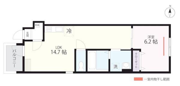 QUIET CRAB HOUSE TOGETHER瀬谷(1LDK/1階)の間取り写真