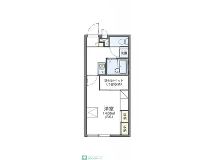 レオパレスパテオII(1K/2階)の間取り写真