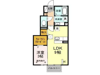 エンジェル13(1LDK/1階)の間取り写真