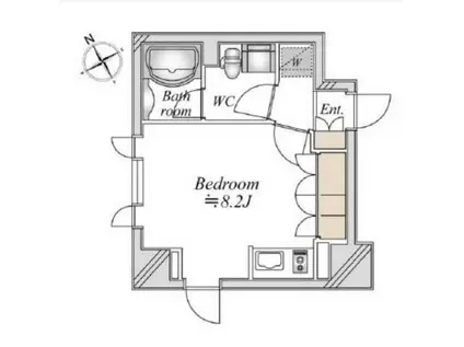 LA DOUCEUR浅草橋(ワンルーム/8階)の間取り写真