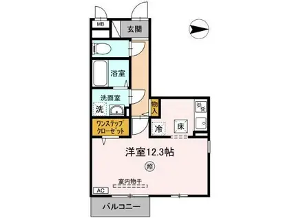 ブランシェ(ワンルーム/1階)の間取り写真