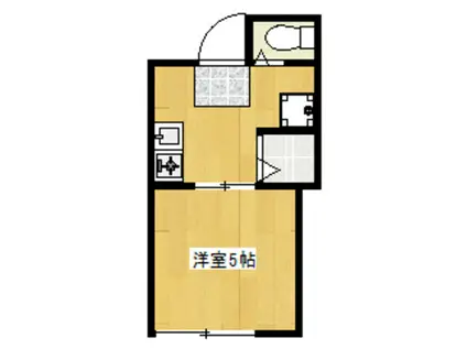 千駄木ハイム(1K/1階)の間取り写真