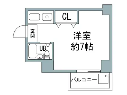 コアハイム八王子(1K/2階)の間取り写真