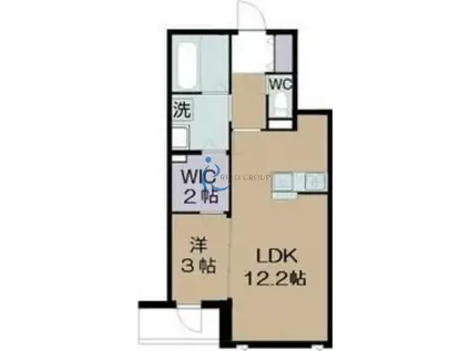 ADONISCOURTPARTII(1LDK/2階)の間取り写真