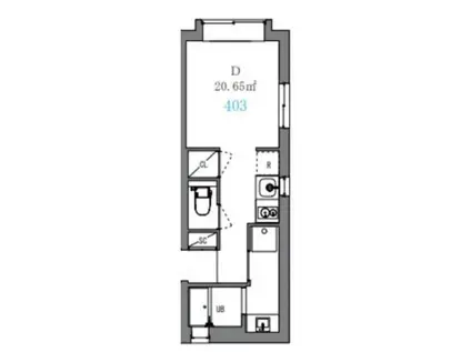 FARE駒込II(ワンルーム/4階)の間取り写真