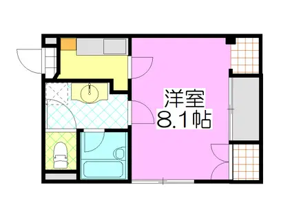 ノヴェール水前寺(1K/5階)の間取り写真