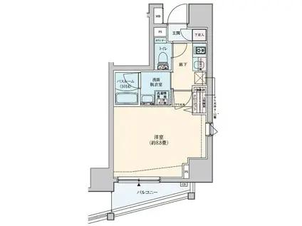 ロアール赤羽(1K/15階)の間取り写真