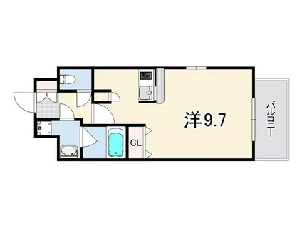 エイペックス神戸みなと元町COASTLINE(1K/7階)の間取り写真