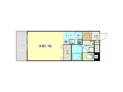 AYマンション(1K/5階)の間取り写真