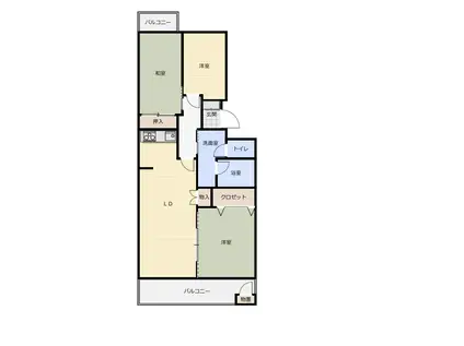 東急ドエル桶川ビレジ(3LDK/3階)の間取り写真