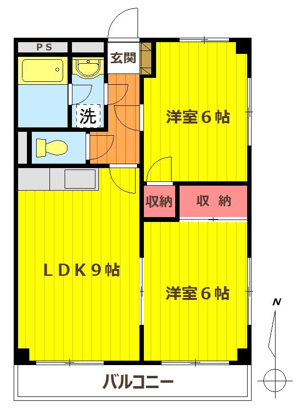 STハイツIII(2LDK/2階)の間取り写真