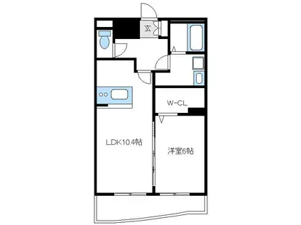 プレミアムコートみなみ野 I(1LDK/1階)の間取り写真