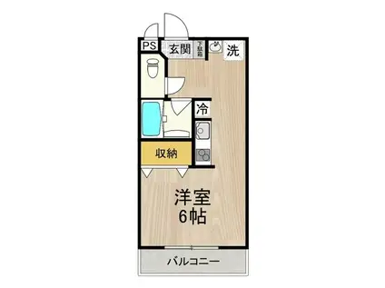 COCORO吹田(ワンルーム/1階)の間取り写真