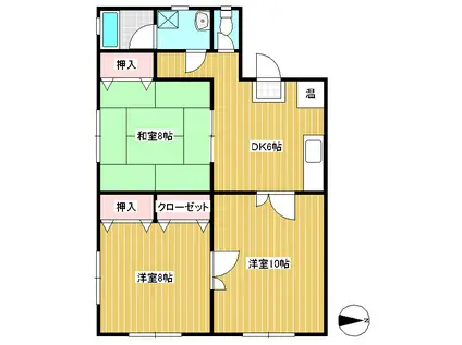 エステーラ(3DK/2階)の間取り写真