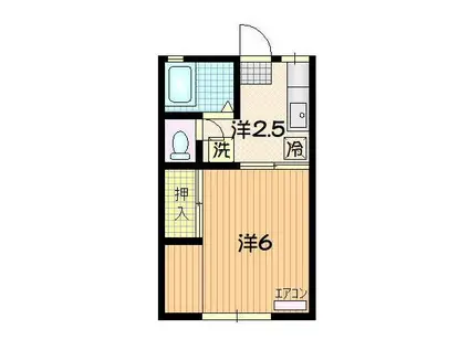 ミサワレジデンス(1K/1階)の間取り写真