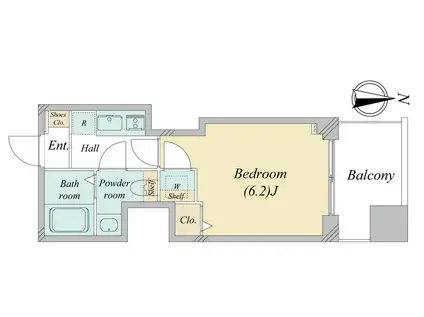 GRANDE FIRST KAMEARI(1K/6階)の間取り写真