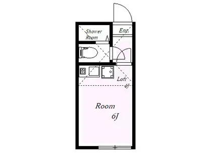ユナイト保土ヶ谷フォルクローレ(ワンルーム/2階)の間取り写真