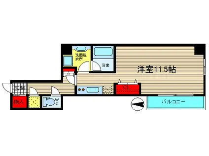 /樹樹ガーデン・アネックス(ワンルーム/13階)の間取り写真