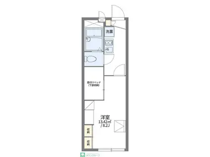 レオパレス桜(1K/1階)の間取り写真