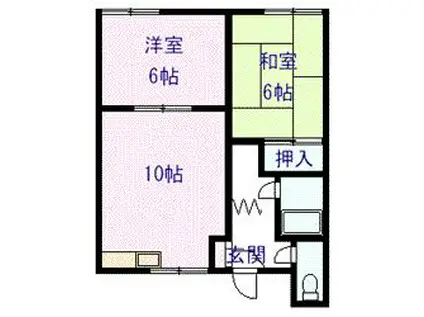 サンコーマンション(2DK/2階)の間取り写真