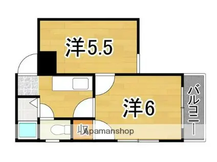 ウッドポップII(2K/3階)の間取り写真