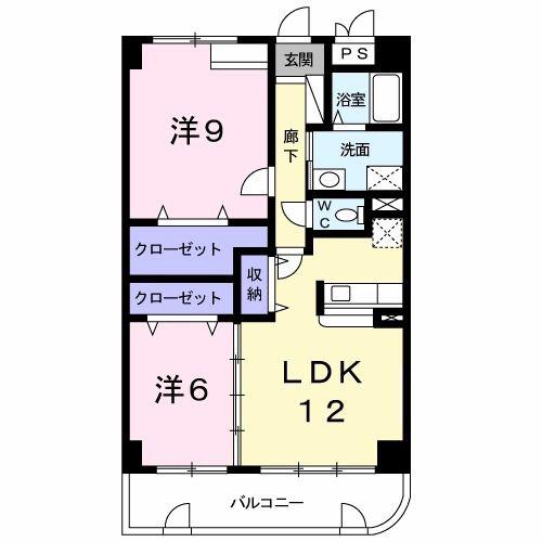 ソレイユドール(2LDK/1階)の間取り写真