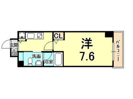 GROOVE MUKOGAWA(1K/9階)の間取り写真