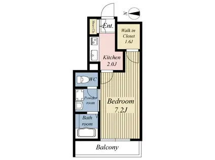  CARINA BOSCO (1K/2階)の間取り写真