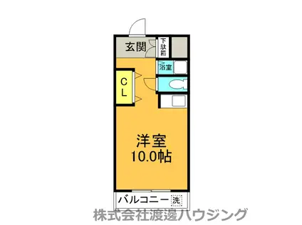 スカイハイツピオラ(ワンルーム/3階)の間取り写真