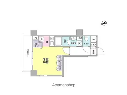 スタイリオ元住吉(ワンルーム/7階)の間取り写真