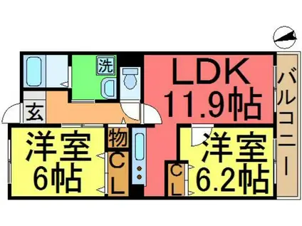 NO72 HARBOR イースト TOWER(ワンルーム/11階)の間取り写真