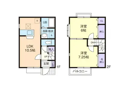 GRAND CHARIOT B(2LDK/1階)の間取り写真