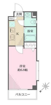 AZUメゾン西荻窪(1K/2階)の間取り写真