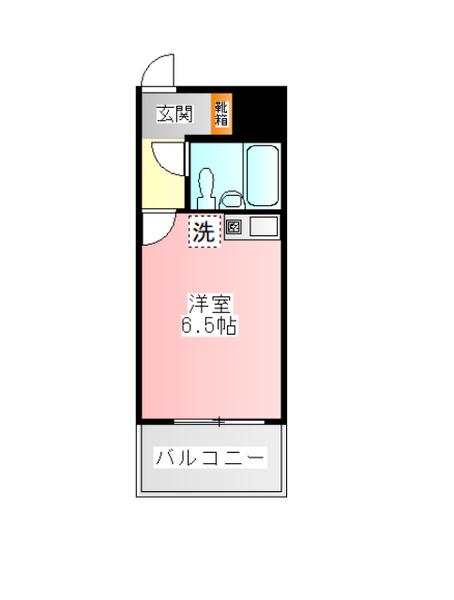 ライオンズシティ八王子(ワンルーム/2階)の間取り写真