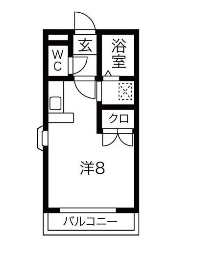 アネックス瑞穂(ワンルーム/2階)の間取り写真
