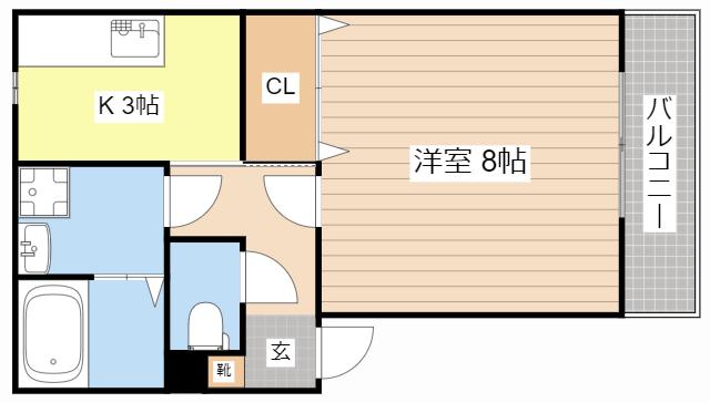 ハイツサニープラス(1K/1階)の間取り写真