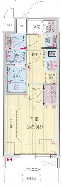 プレサンス大須観音フィエスタ(1K/3階)の間取り写真