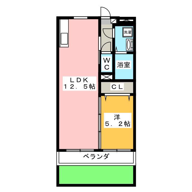 マエストロ伊勢(1LDK/1階)の間取り写真