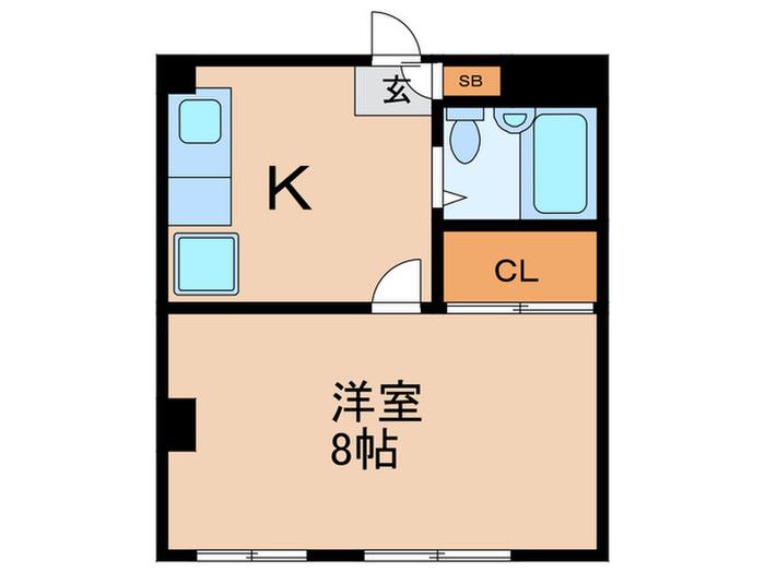 グランビルド阿倍野(1K/1階)の間取り写真