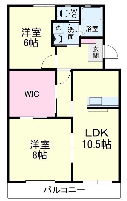 グランデ(2SLDK/2階)の間取り写真