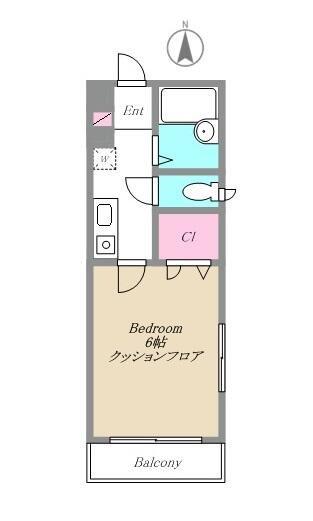 リースランド追浜(1K/2階)の間取り写真