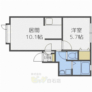 フィネ元町(1LDK/2階)の間取り写真